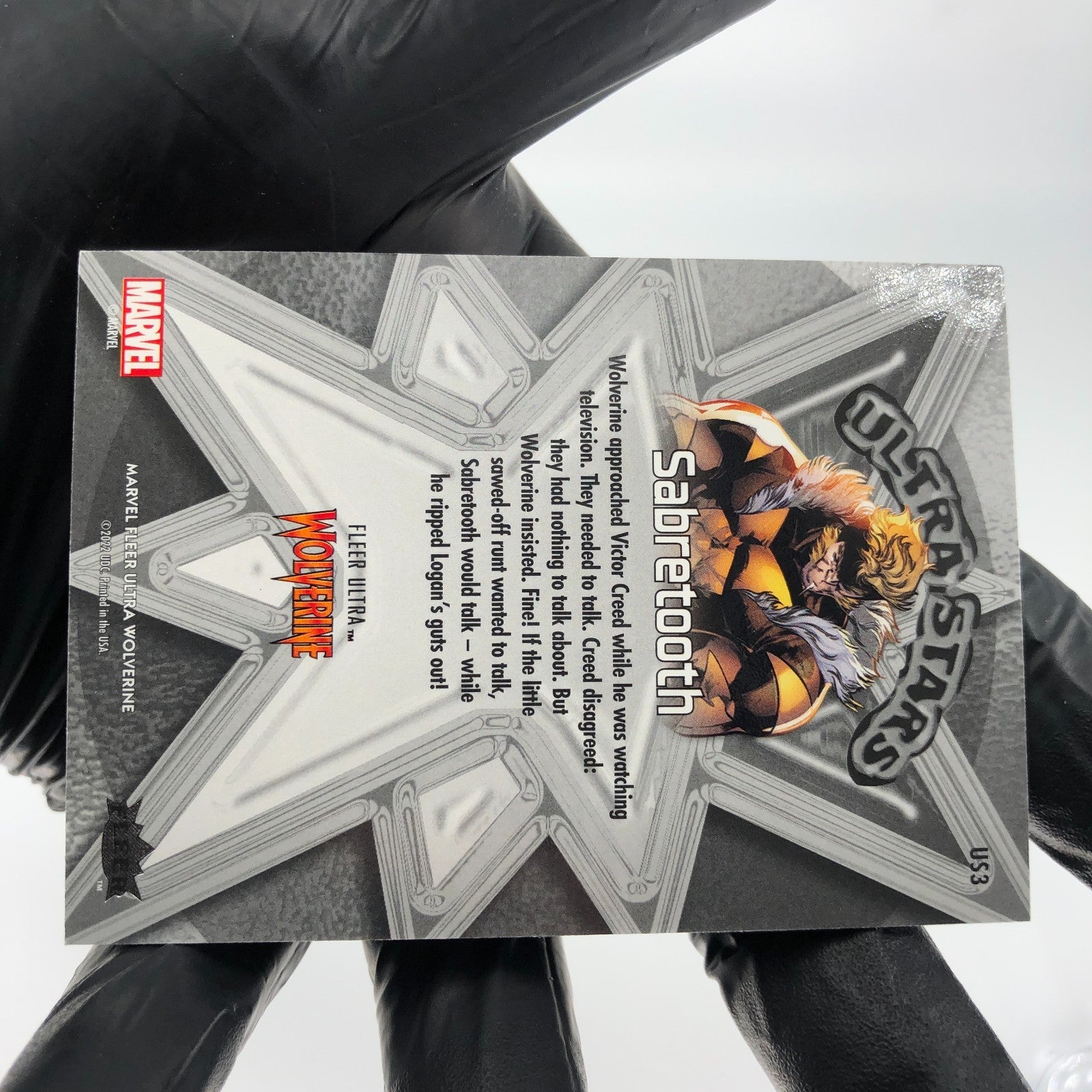 Marvel Card Sabertooth US3 Wolverine 2022 Fleer Upper Deck [NM]