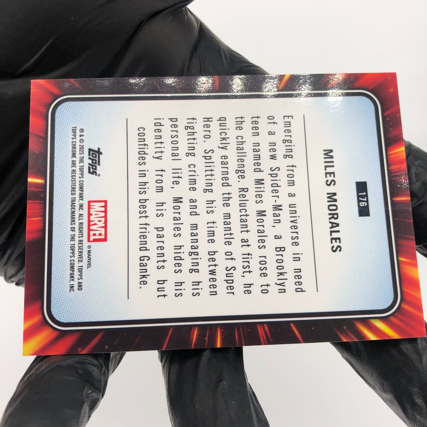 Marvel Card Miles Morales 176 Red Web /62 Refractor Topps Chrome 2025 [NM]