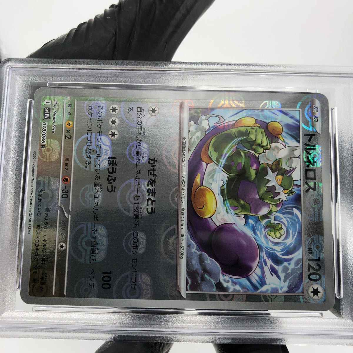 PSA 9 Pokemon Card Tornadus 078/086 R Masterball SV11W Japanese Karte [9]