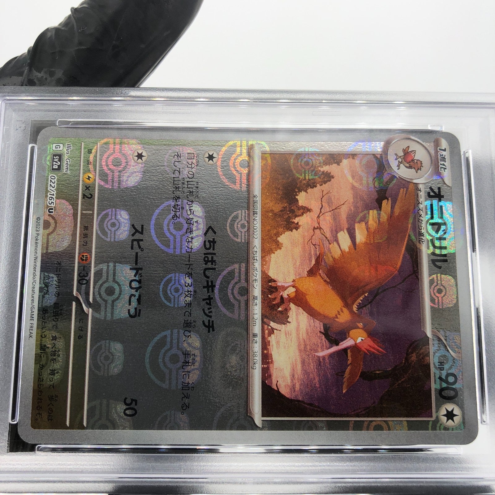 PSA 9 Pokemon Card Fearow 022/165 U Masterball SV2a Japanese Karte [9]