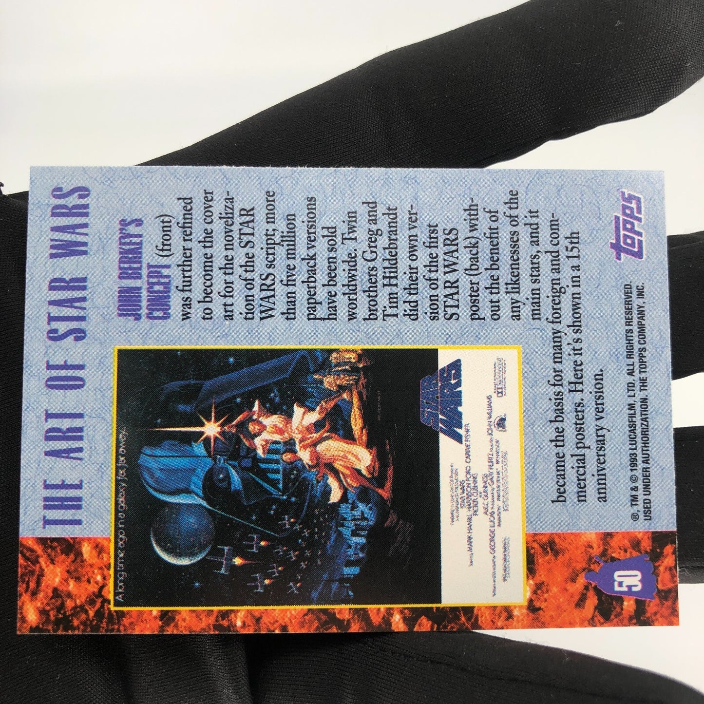 Star Wars Galaxy Card The Art Of 50 Topps Luke Skywalker Leia 1993 [Rank A]