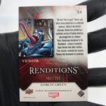Marvel Card Venom 24 Green  /399 Fleer Upper Deck Renditions [NM]