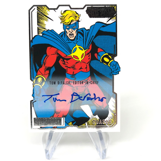 Marvel Card Quasar 11 Signed Tom Defalco Infinity Allegiance Upper Deck [NM]