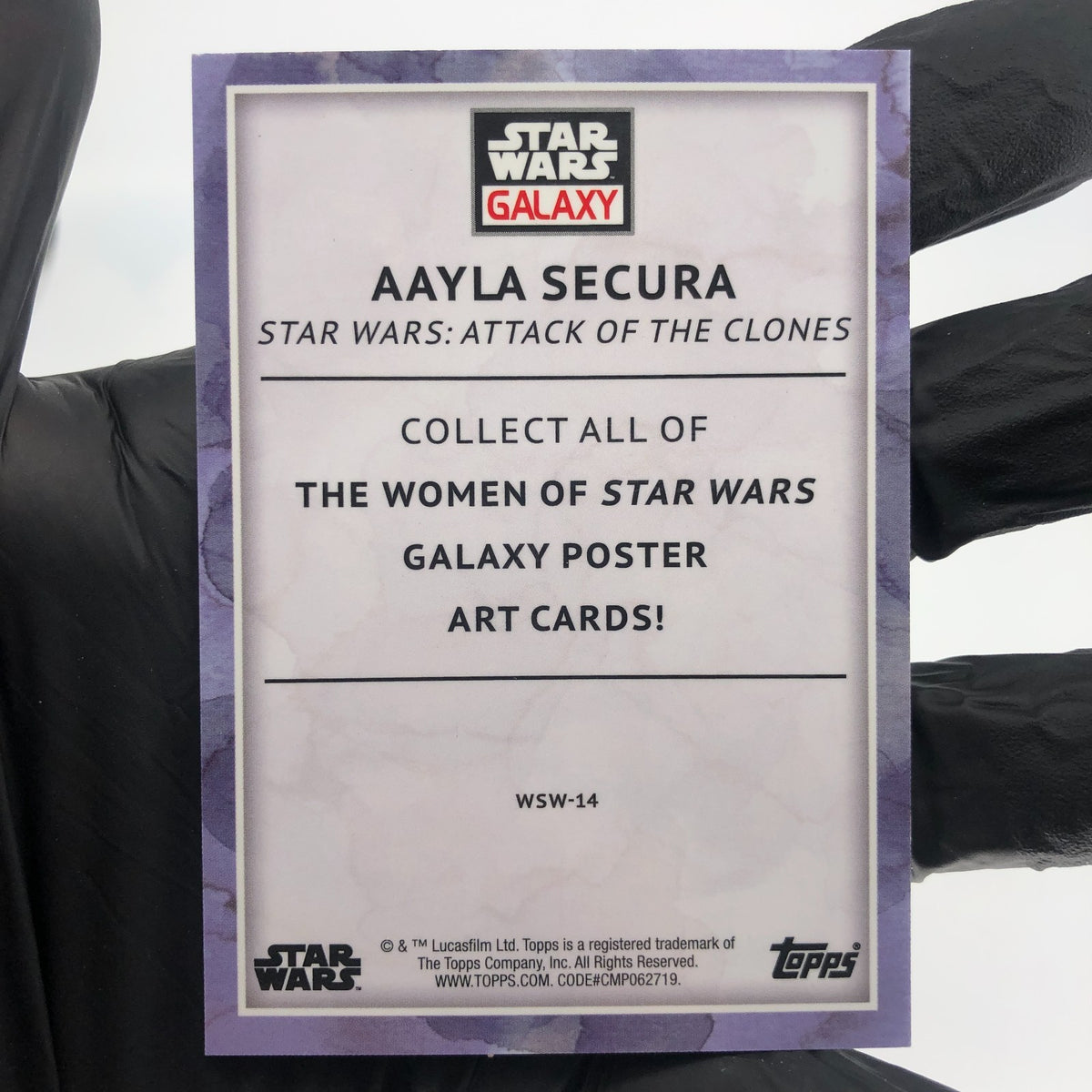 Star Wars Galaxy 2023 Aayla Secura WSW-14 Aqua  /199 Insert Topps Chrome [NM]