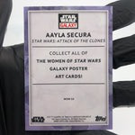 Star Wars Galaxy 2023 Aayla Secura WSW-14 Aqua  /199 Insert Topps Chrome [NM]