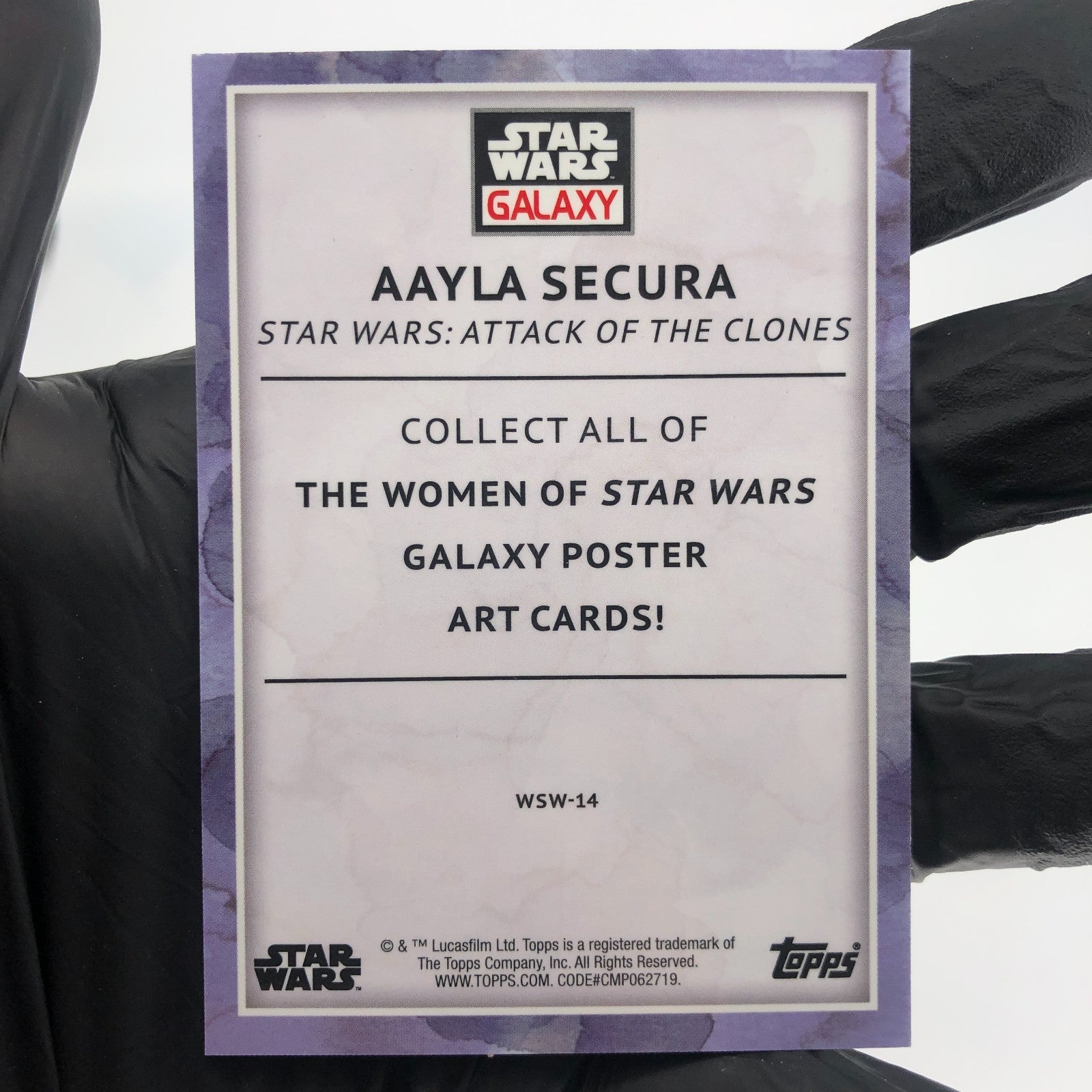 Star Wars Galaxy 2023 Aayla Secura WSW-14 Aqua  /199 Insert Topps Chrome [NM]