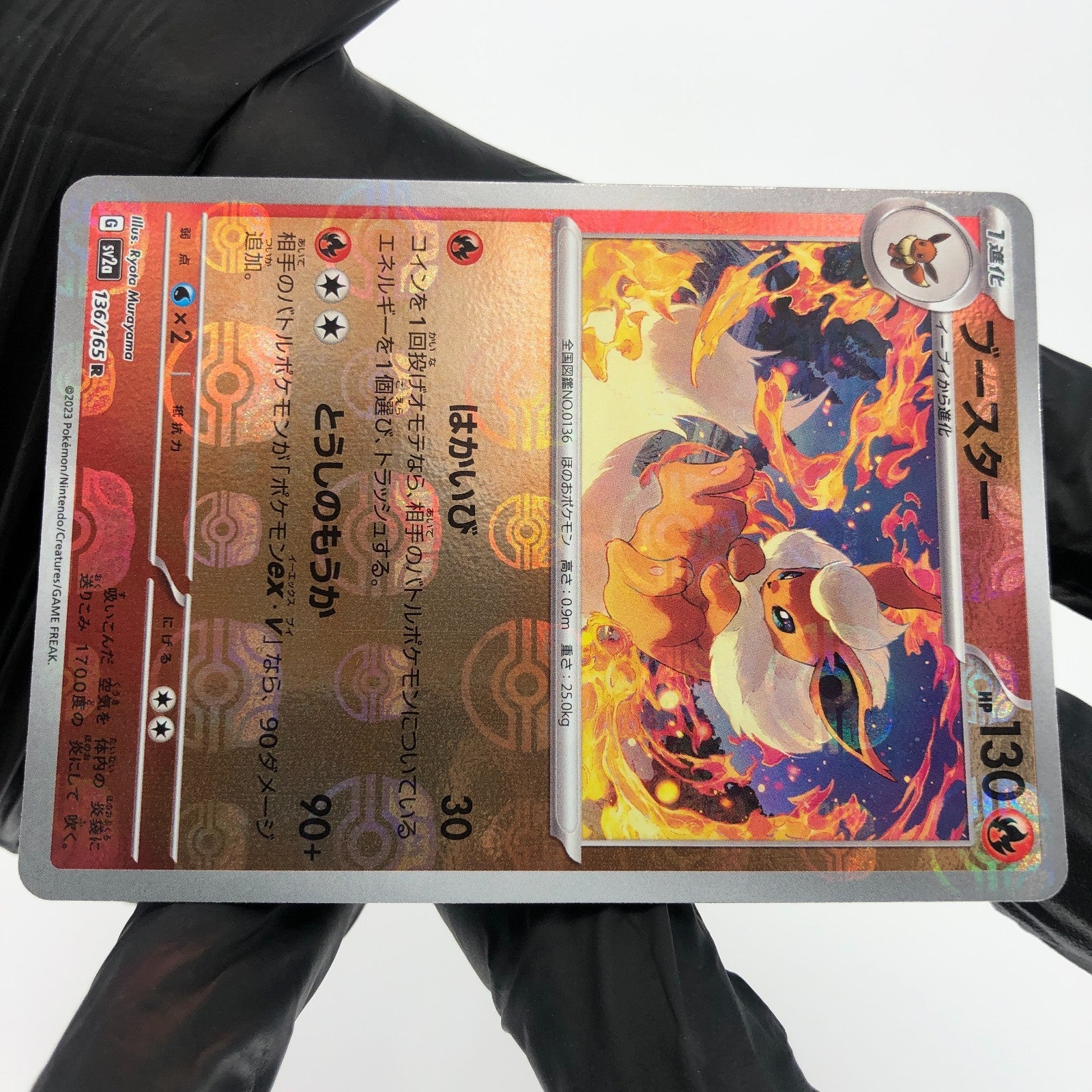 Pokemon Card Flareon 136/165 R Masterball Sv2a Japanese Karte [NM]