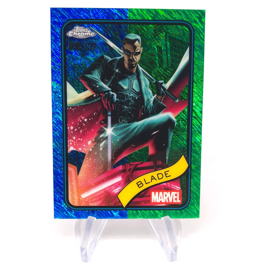 Marvel Card Blade 126 Blue Green Shimmer /199 Topps Chrome 2025 [NM]