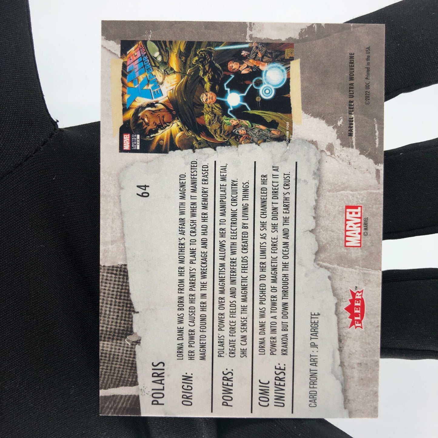 Marvel Card Polaris 64 Base Upper Wolverine Ultra [A]