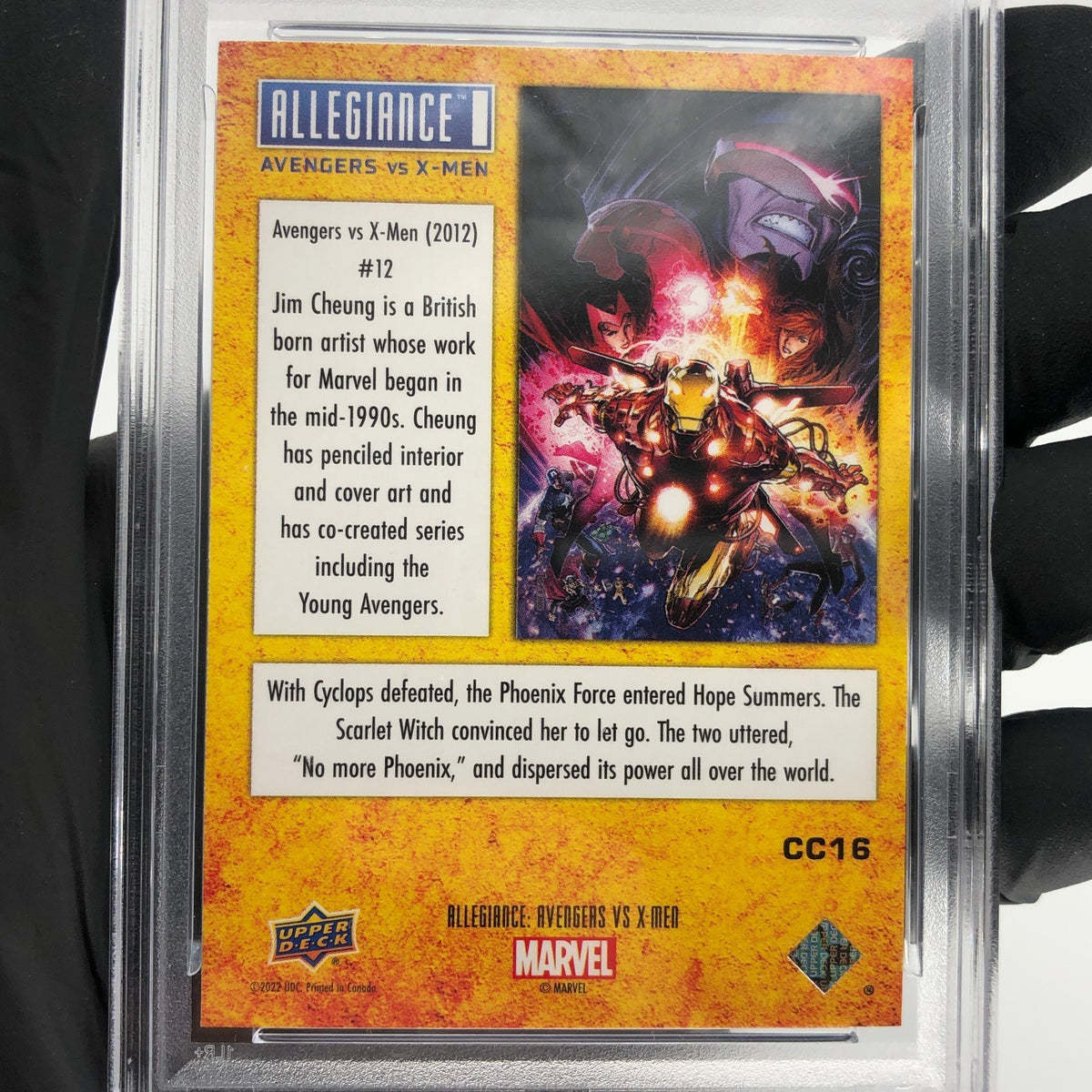 PSA 10 Marvel Card Avengers CC16 Comic Cover Upper Deck Allegiance 2023 [10]