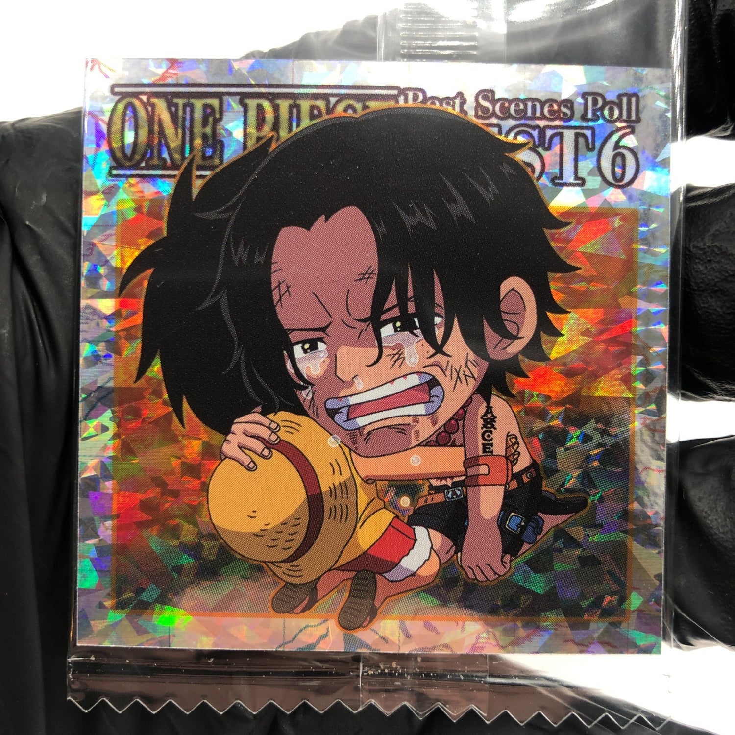 One Piece Luffy Ace SW11-28 GR Holo Wafer  Japanese [Sealed]