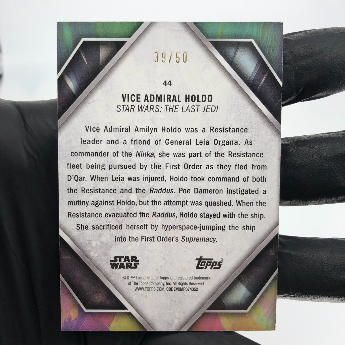2024 Topps Masterwork Star Wars Vice Admiral Holdo 44 /50 [NM]
