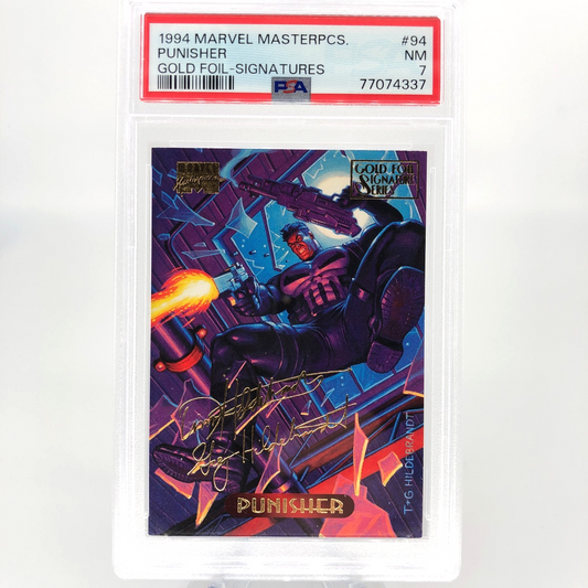 PSA 7 Marvel Card Punisher 94 Gold Signature Upper Deck Masterpieces 1994 [7]