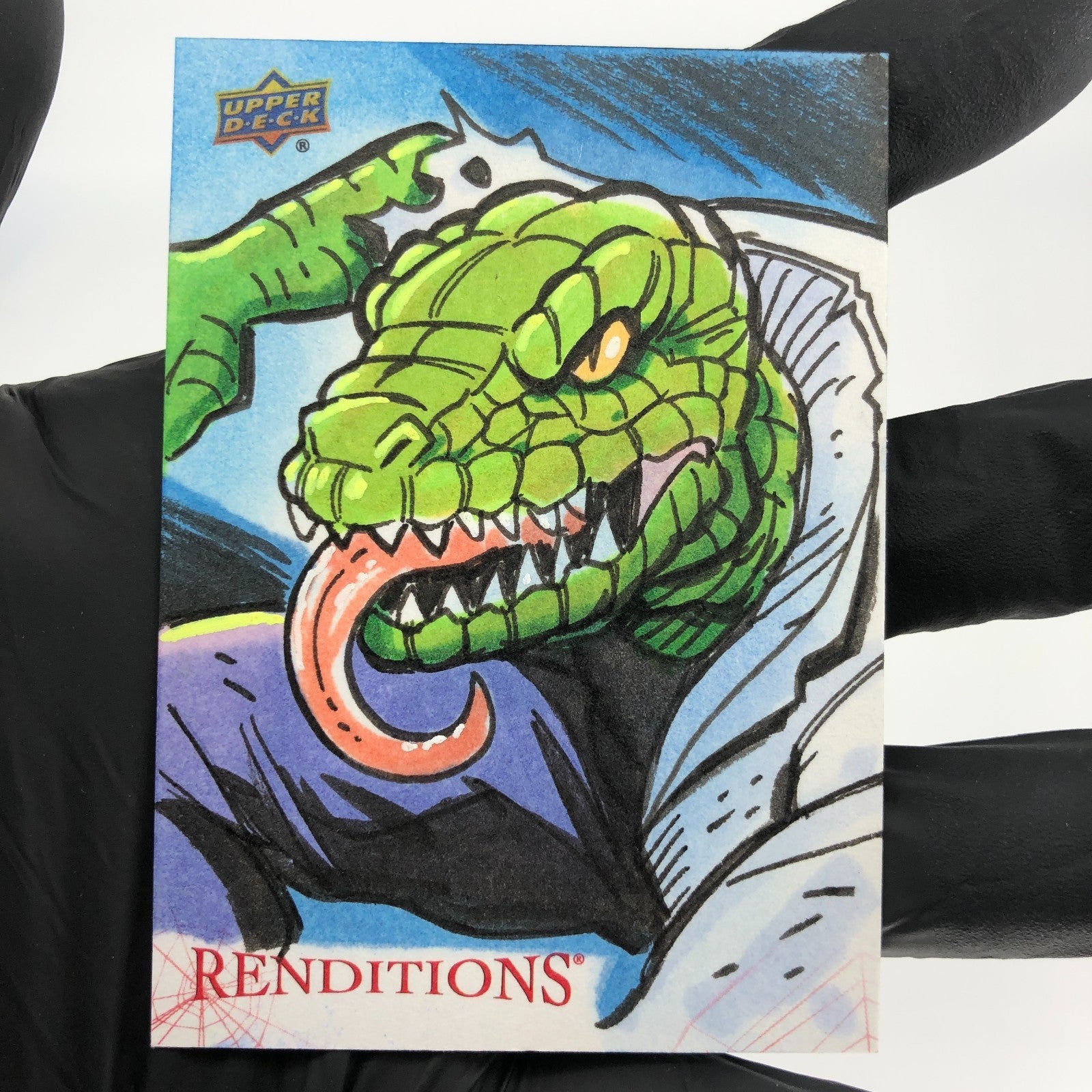 Marvel Card Lizard 1/1 Sketch by Tim Shinn Fleer Upper Deck Renditions [NM]