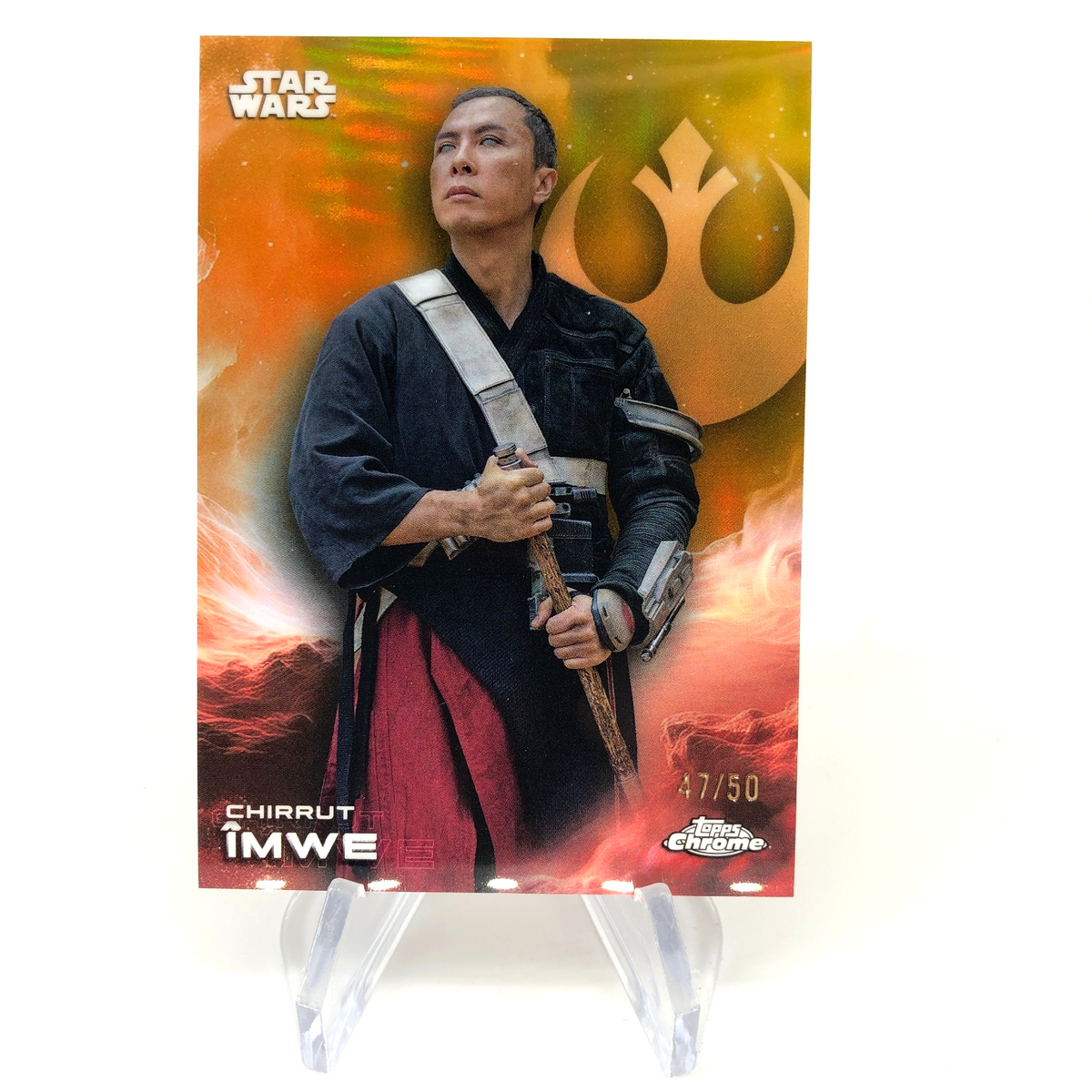 2025 Topps Chrome Star Wars Chirrut Imwe  24 /50 Holo [NM]