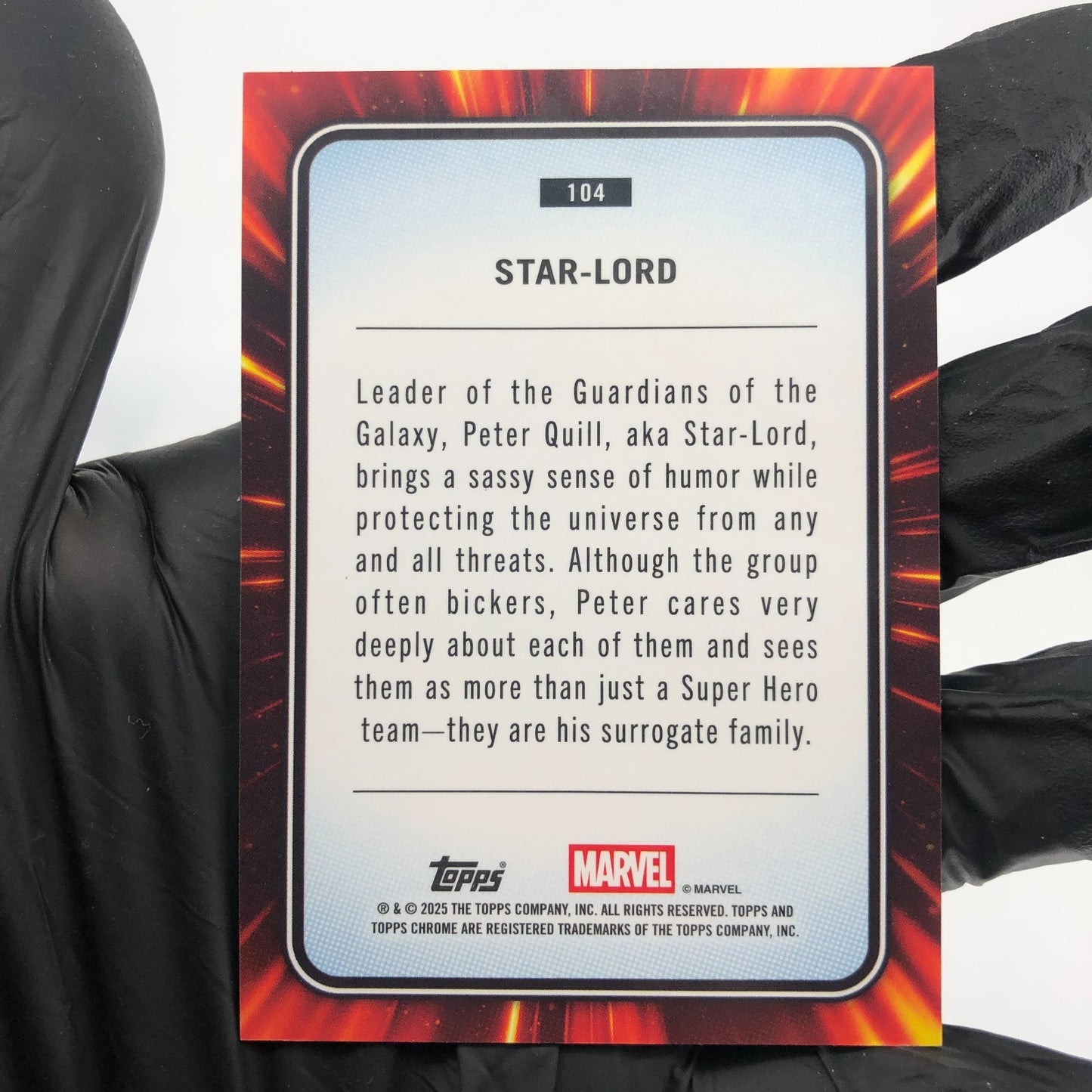 Marvel Card Star Lord 104 Blue Green Shimmer /199 Topps Chrome 2025 [NM]