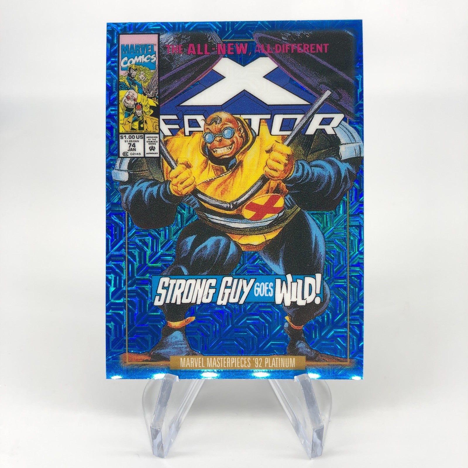Marvel Card Strong Guy Traxx 85-V Variant  Fleer Upper Deck Masterpieces [NM]