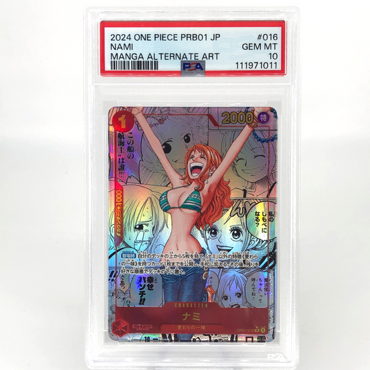 One Piece Card PSA 10 Nami OP01-016 R SP Manga Alt Art Parallel Japanese [10]