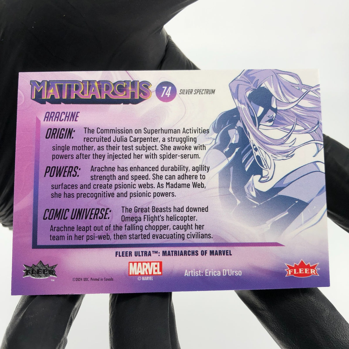 Marvel Card Arachne 74 Silver Spectrum Matriarchs 2024 Fleer Upper Deck [NM]