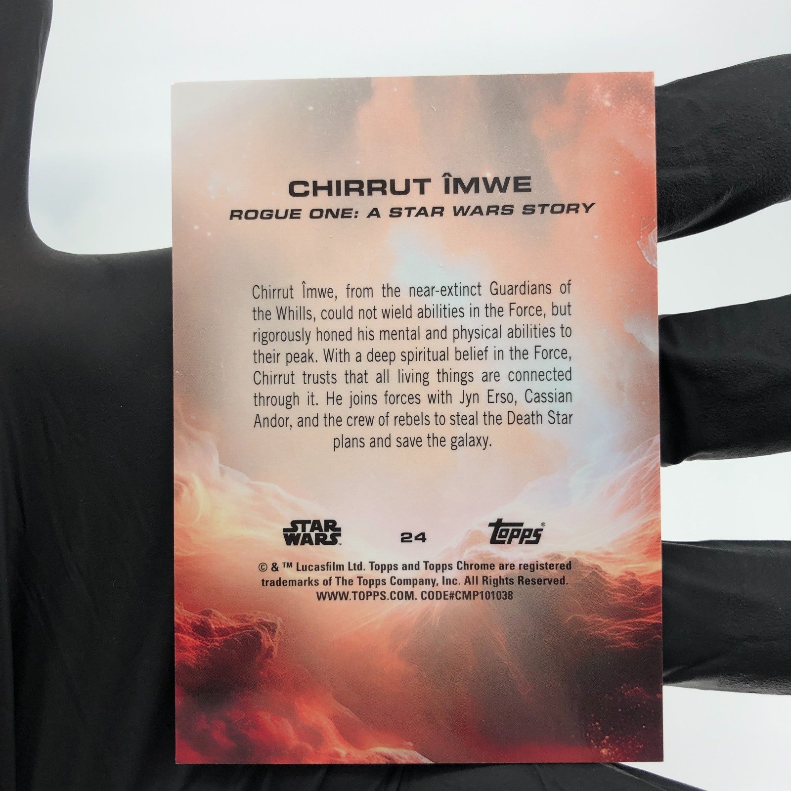 2025 Topps Chrome Star Wars Chirrut Imwe  24 /50 Holo [NM]