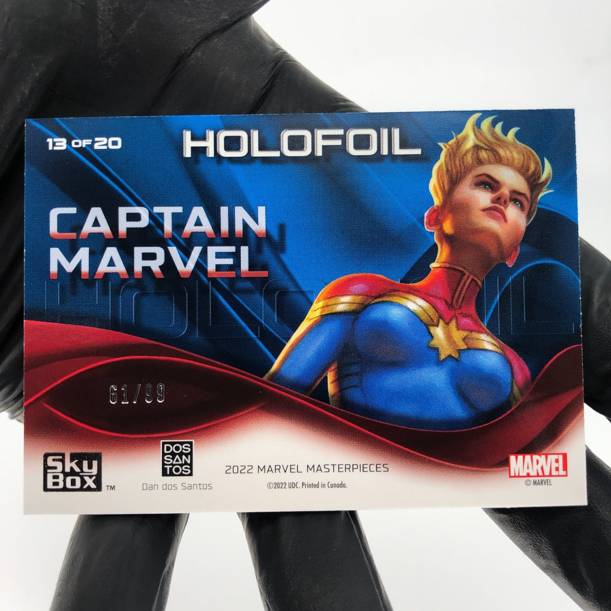 Marvel Card Captain Marvel 13 of 20 /99 Fleer Upper Deck Masterpieces 2022 [NM]