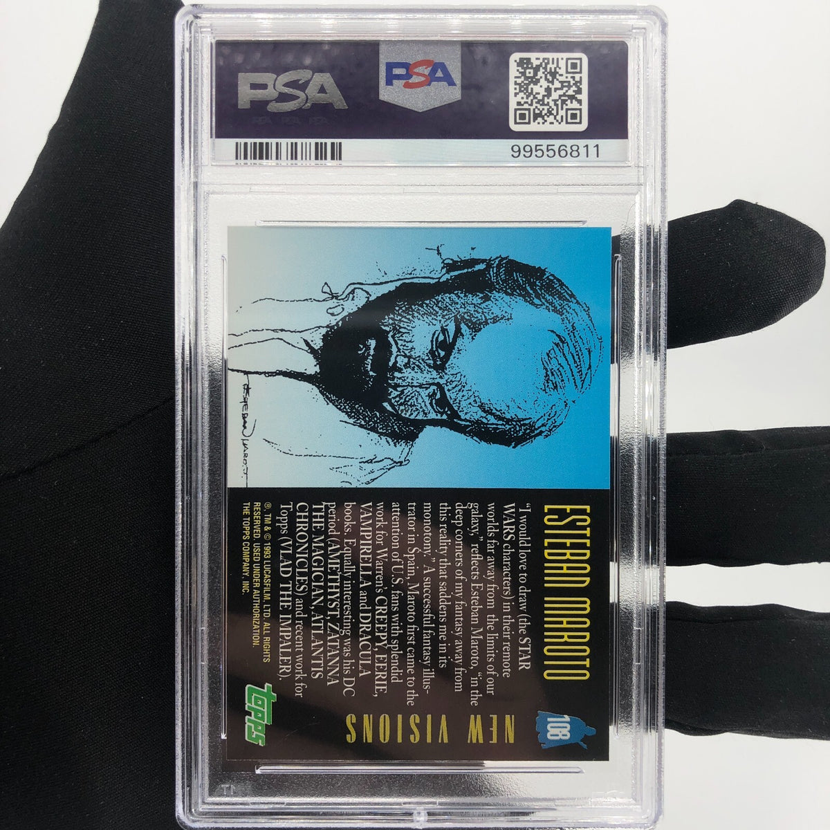 Star Wars PSA 9 Galaxy Card New Visions 108 Topps Leia Esteban Maroto 1993 [9]