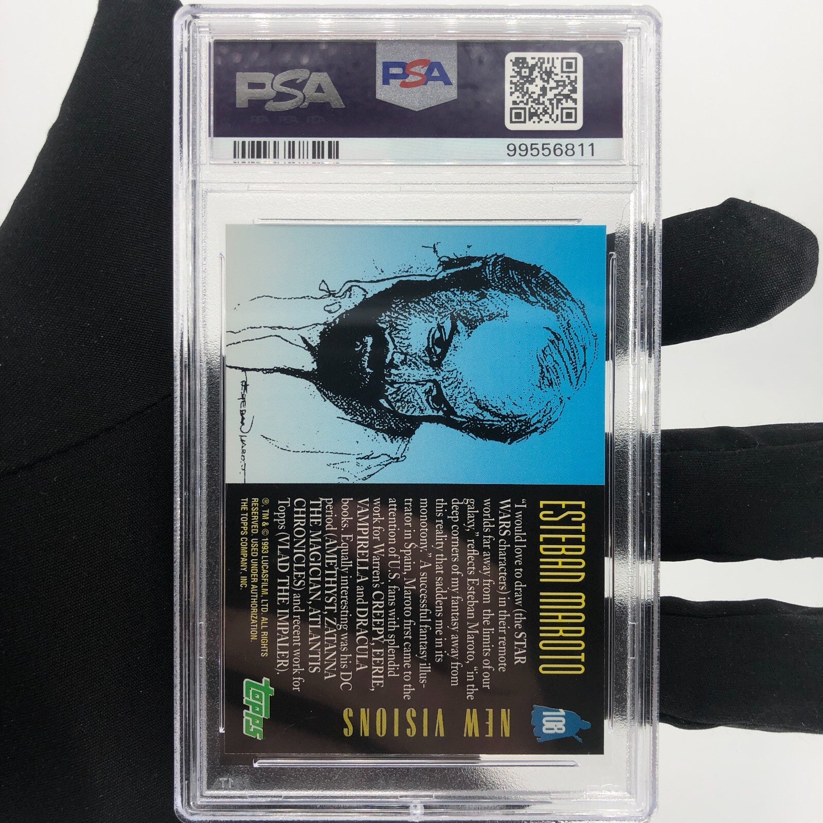 Star Wars PSA 9 Galaxy Card New Visions 108 Topps Leia Esteban Maroto 1993 [9]