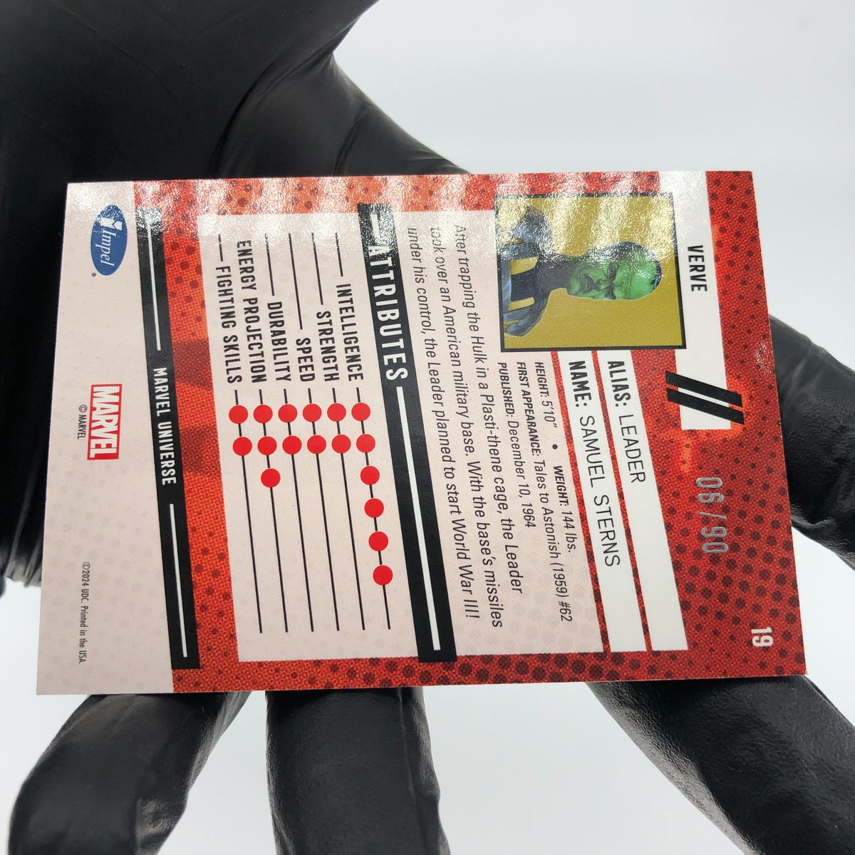 Marvel Card Leader 19  /90 Super Villains Upper Deck Renditions [NM]