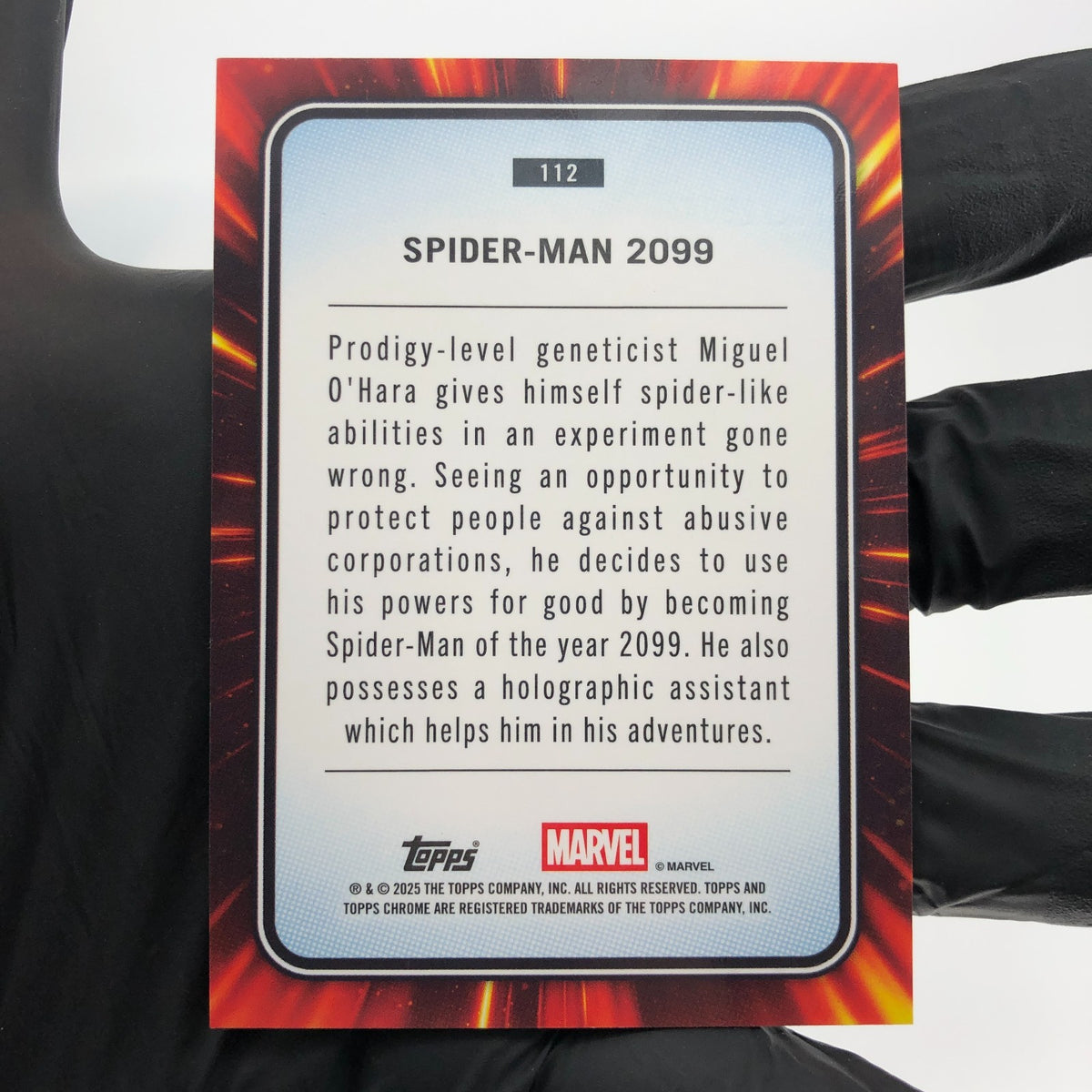 Marvel Card Spider-Man 2099 112 Blue /299 Topps Chrome 2025 [NM]