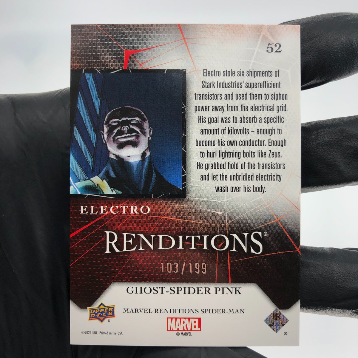 Marvel Card Electro 52 Pink /199 Fleer Upper Deck Renditions [NM]