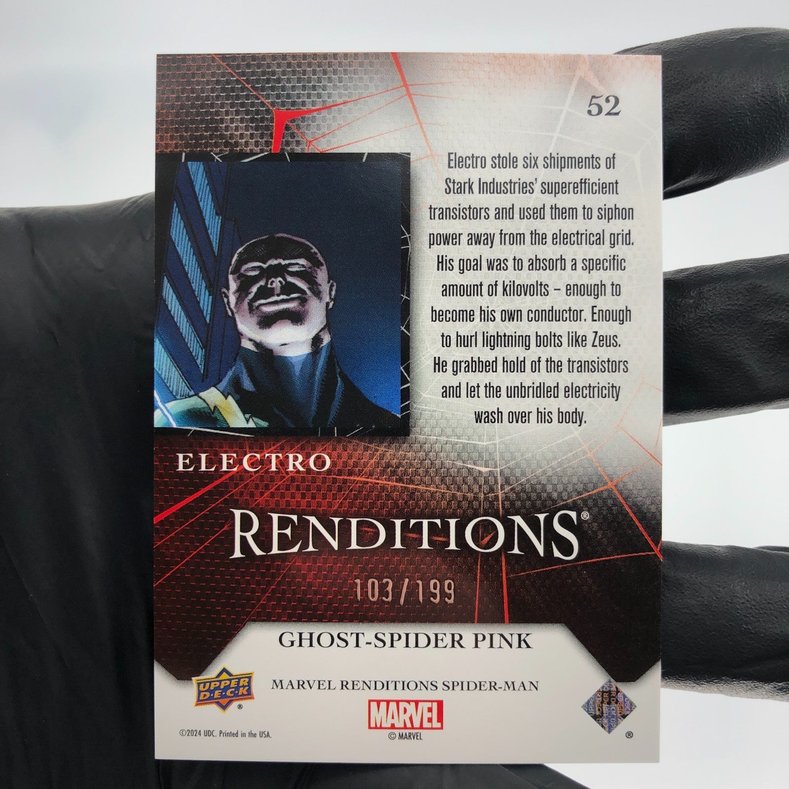 Marvel Card Electro 52 Pink /199 Fleer Upper Deck Renditions [NM]