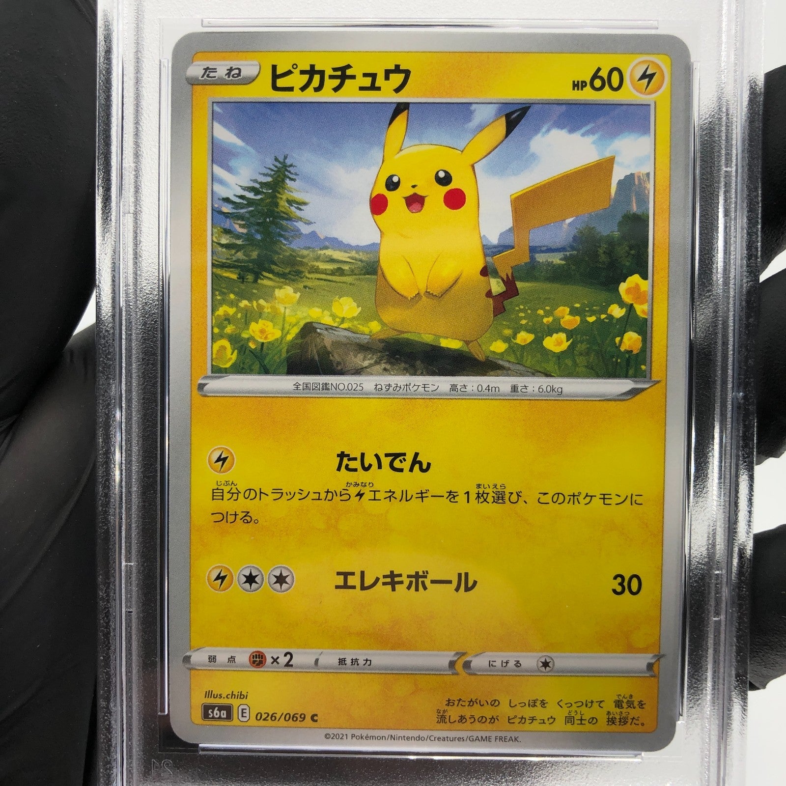 PSA 10 Pokemon Card Pikachu 026/069 E S6a Eevee Heroes Japanese Karte [10]