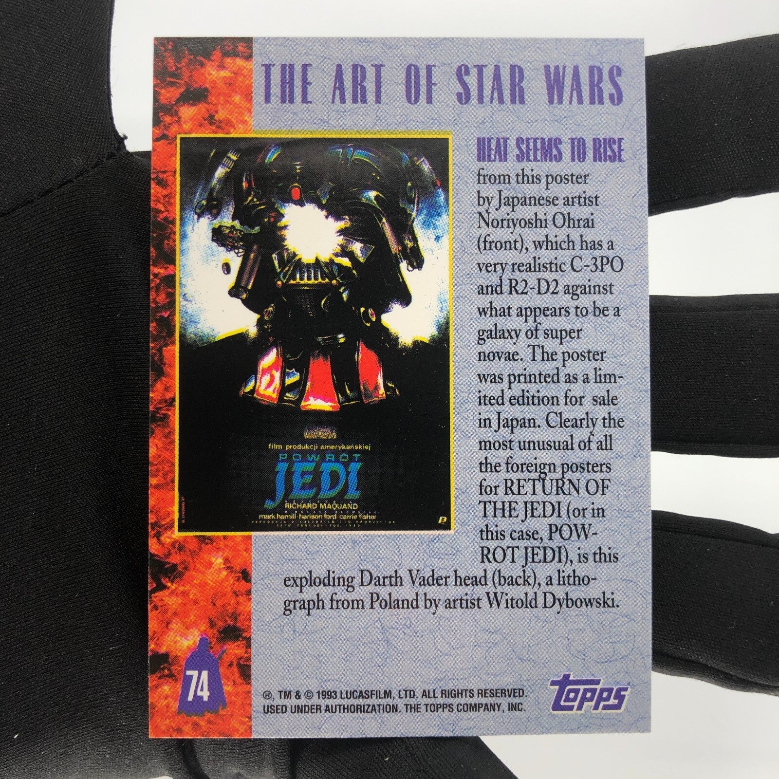Star Wars Galaxy Card The Art Of 74 Topps C3PO R2-D2 1993 [Rank A]