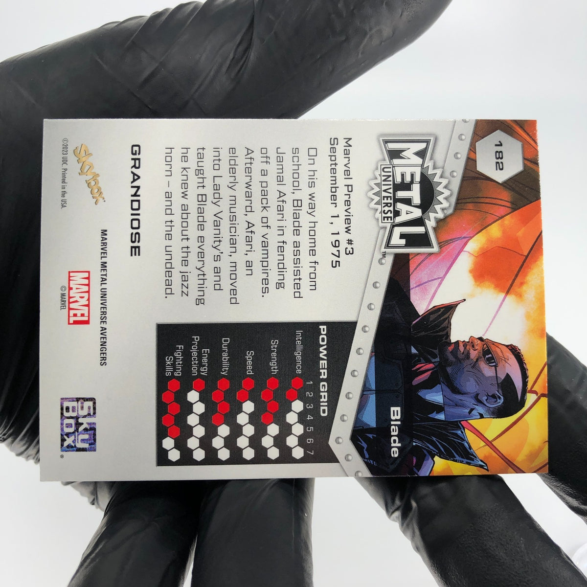 Marvel Card Blade 182 Grandiose Fleer Upper Deck Metal Universe [NM]