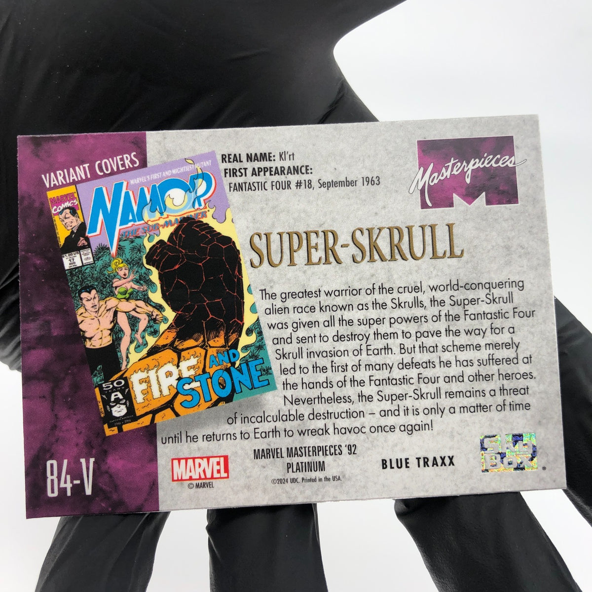 Marvel Card Super Skrull Blue  Traxx 84-V  Fleer Upper Deck Masterpieces [NM]