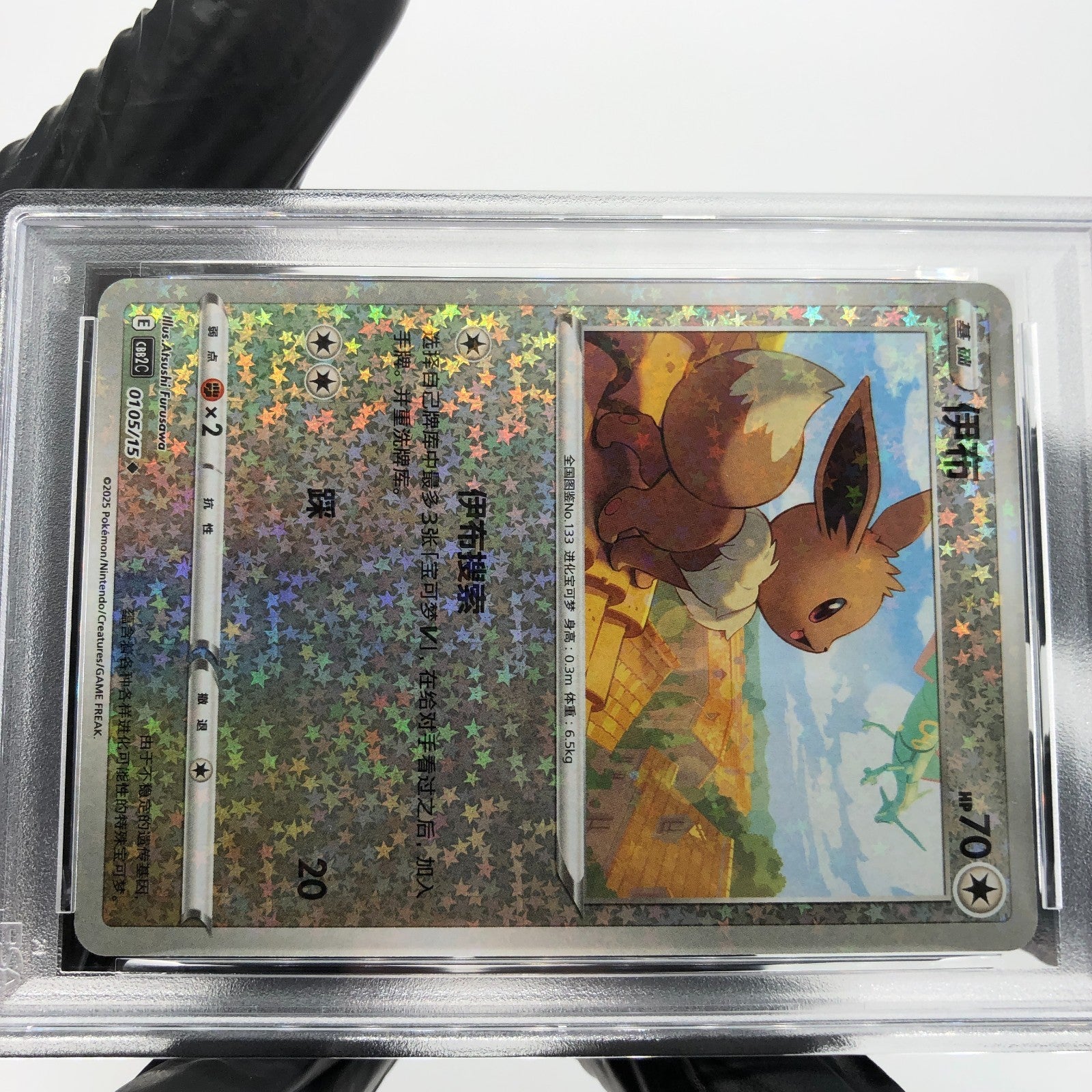 PSA 10 Pokemon Card Eevee 0105/15 E Reverse Holo CBB2C Chinese Karte [10]