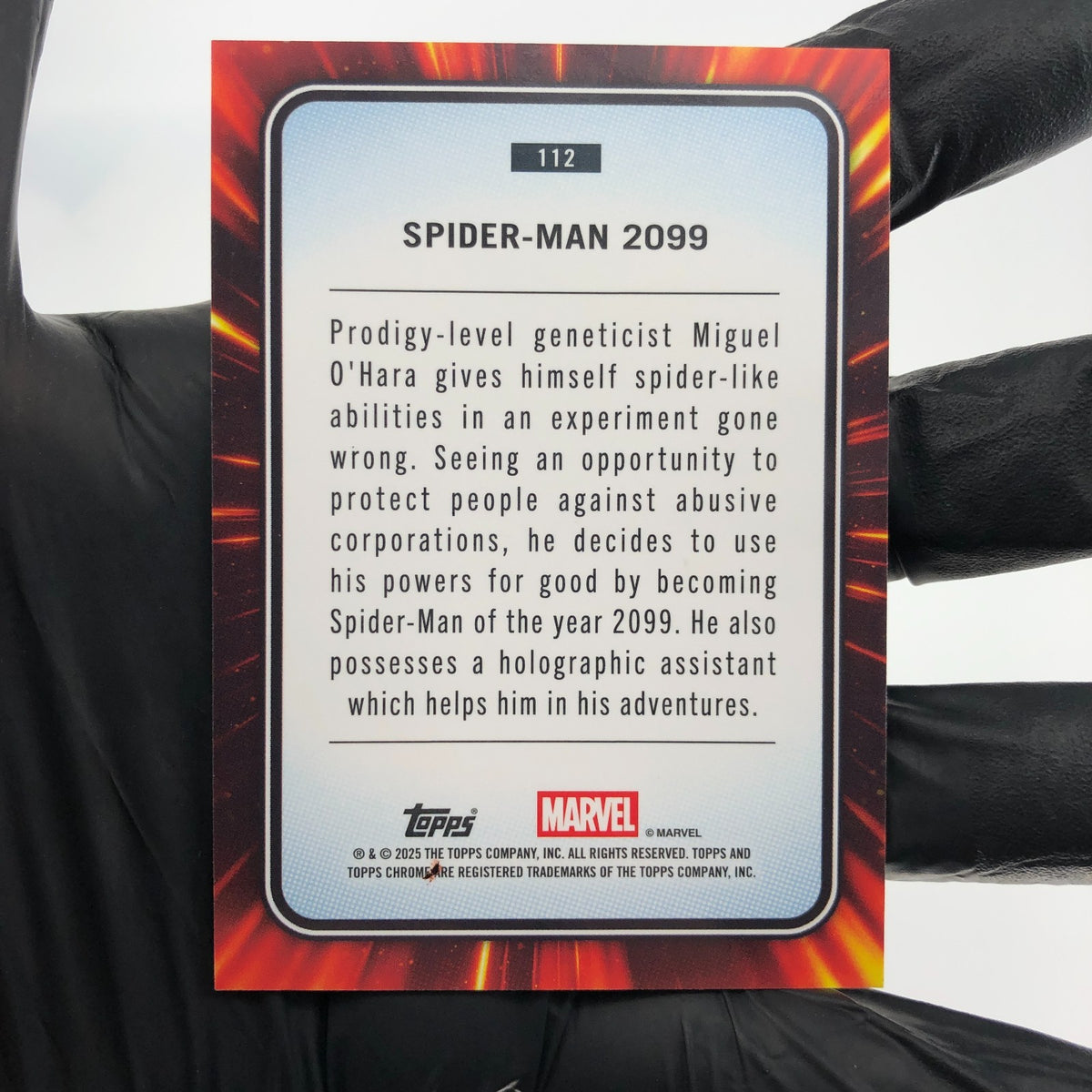 Marvel Card Spider-Man 2099 112 Black Web /399 Topps Chrome 2025 [Exc.]