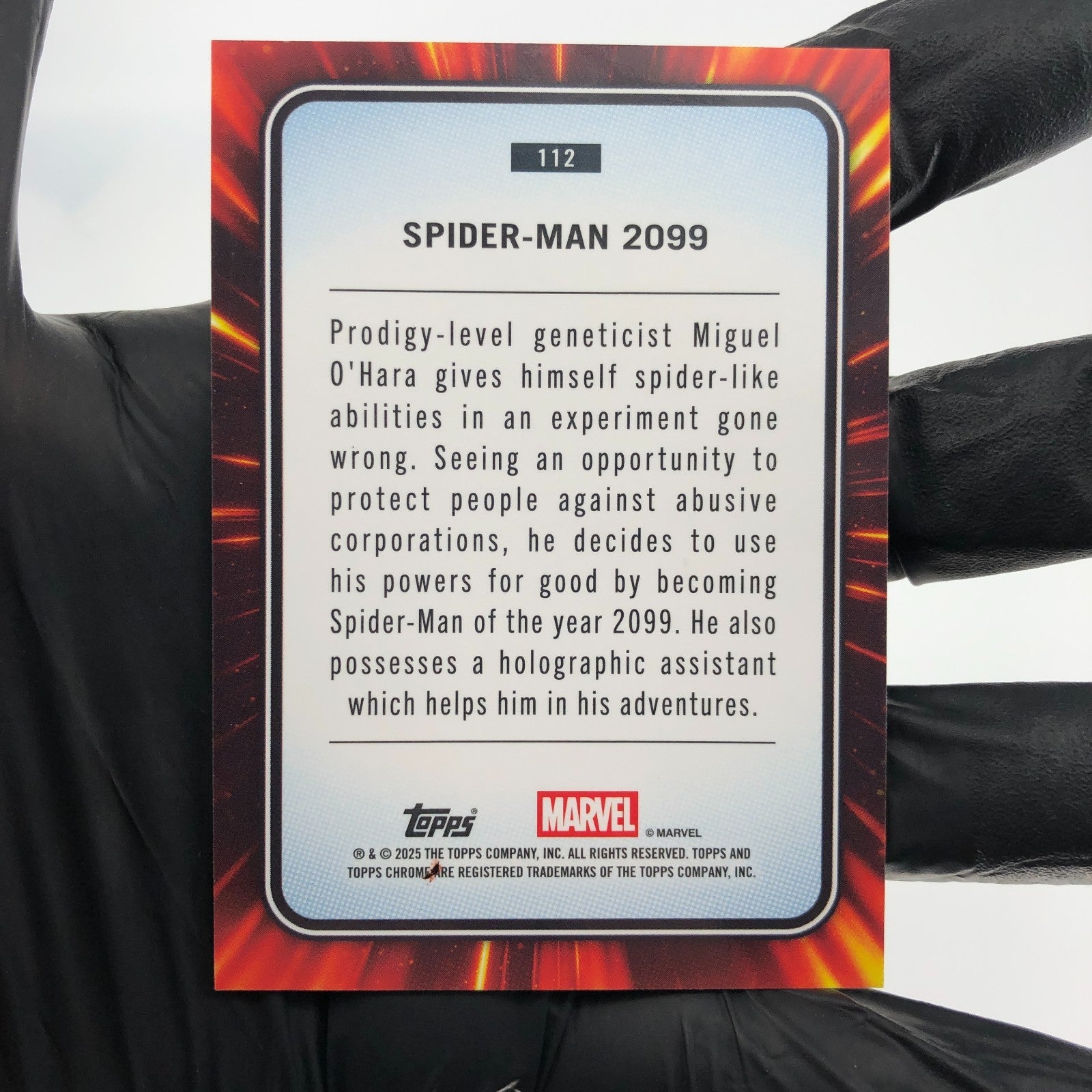 Marvel Card Spider-Man 2099 112 Black Web /399 Topps Chrome 2025 [Exc.]