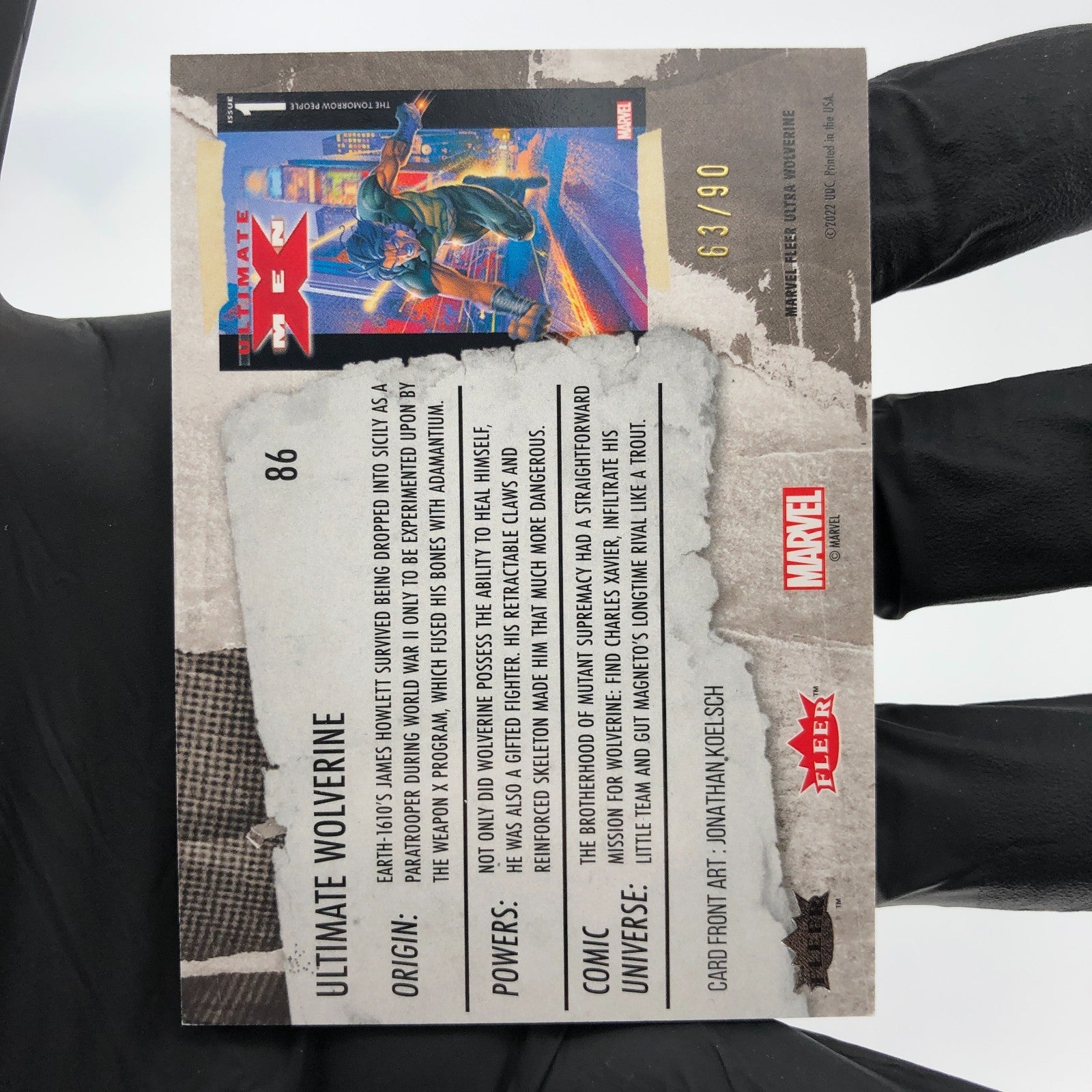 Marvel Card Ultimate Wolverine 86 Gold /90 Fleer Upper Deck Ultra [NM]
