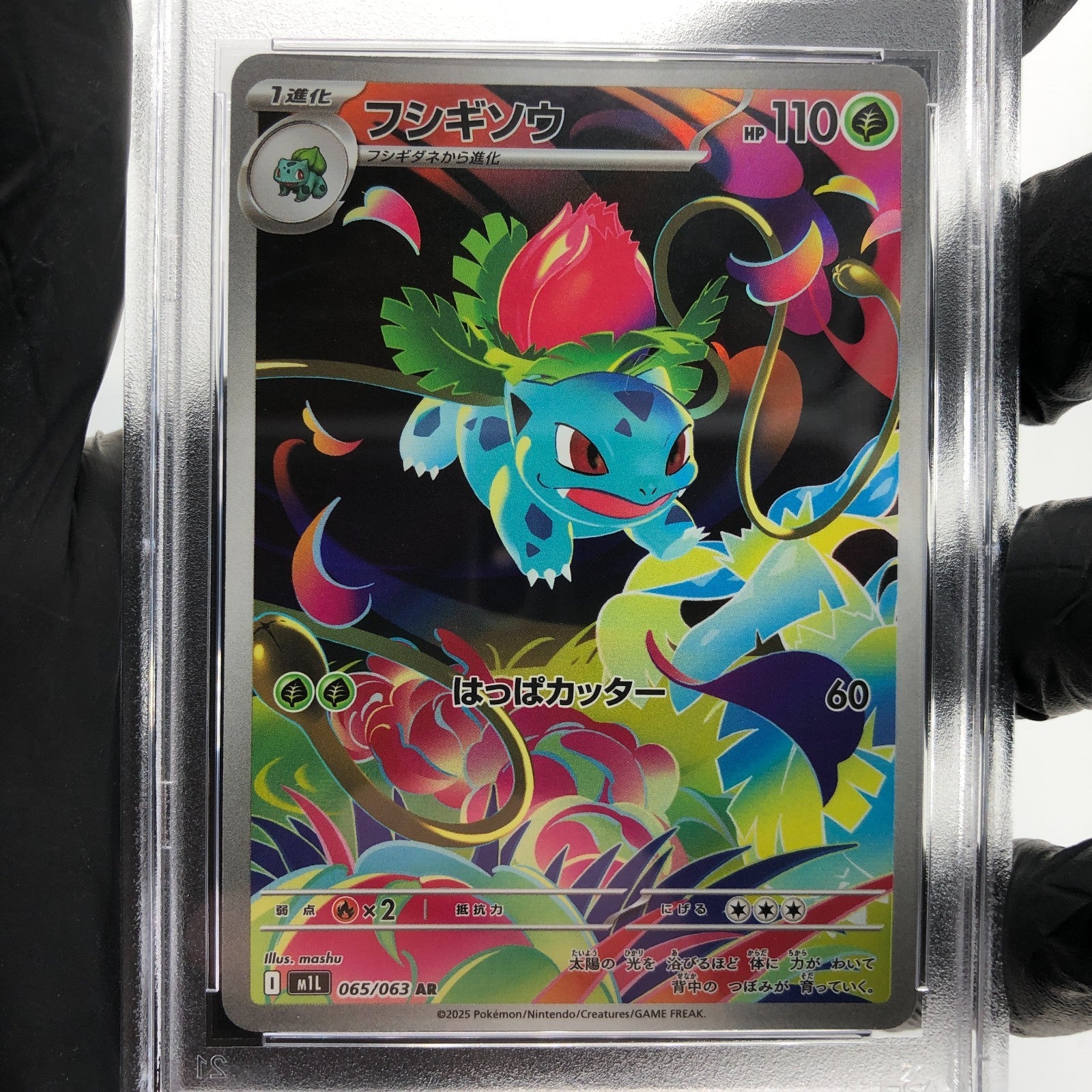 PSA 9 Pokemon Card Ivysaur 065/063 AR M1L Japanese Karte [9]