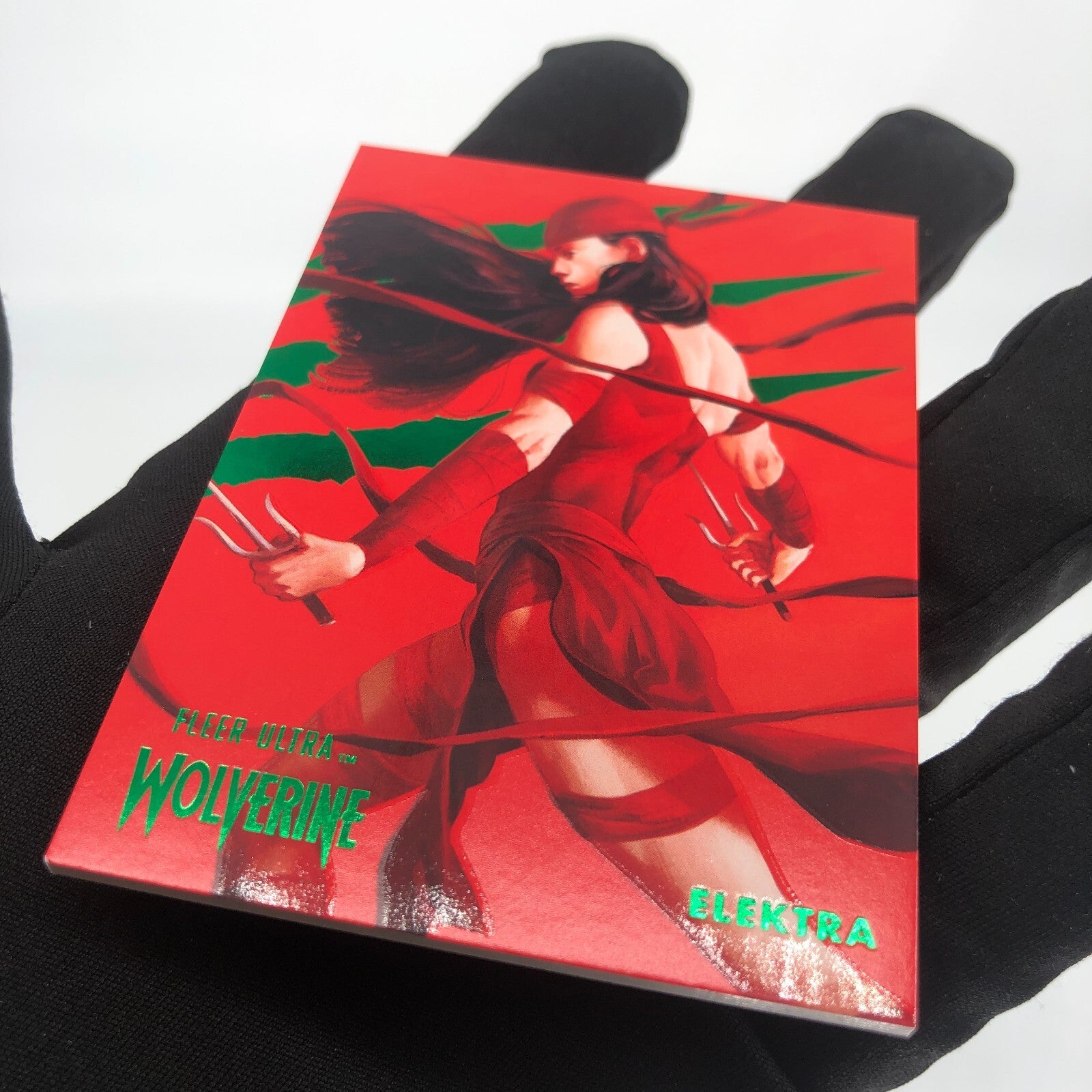 Marvel Card Elektra 21 Green Fleer Upper Wolverine Ultra [A]