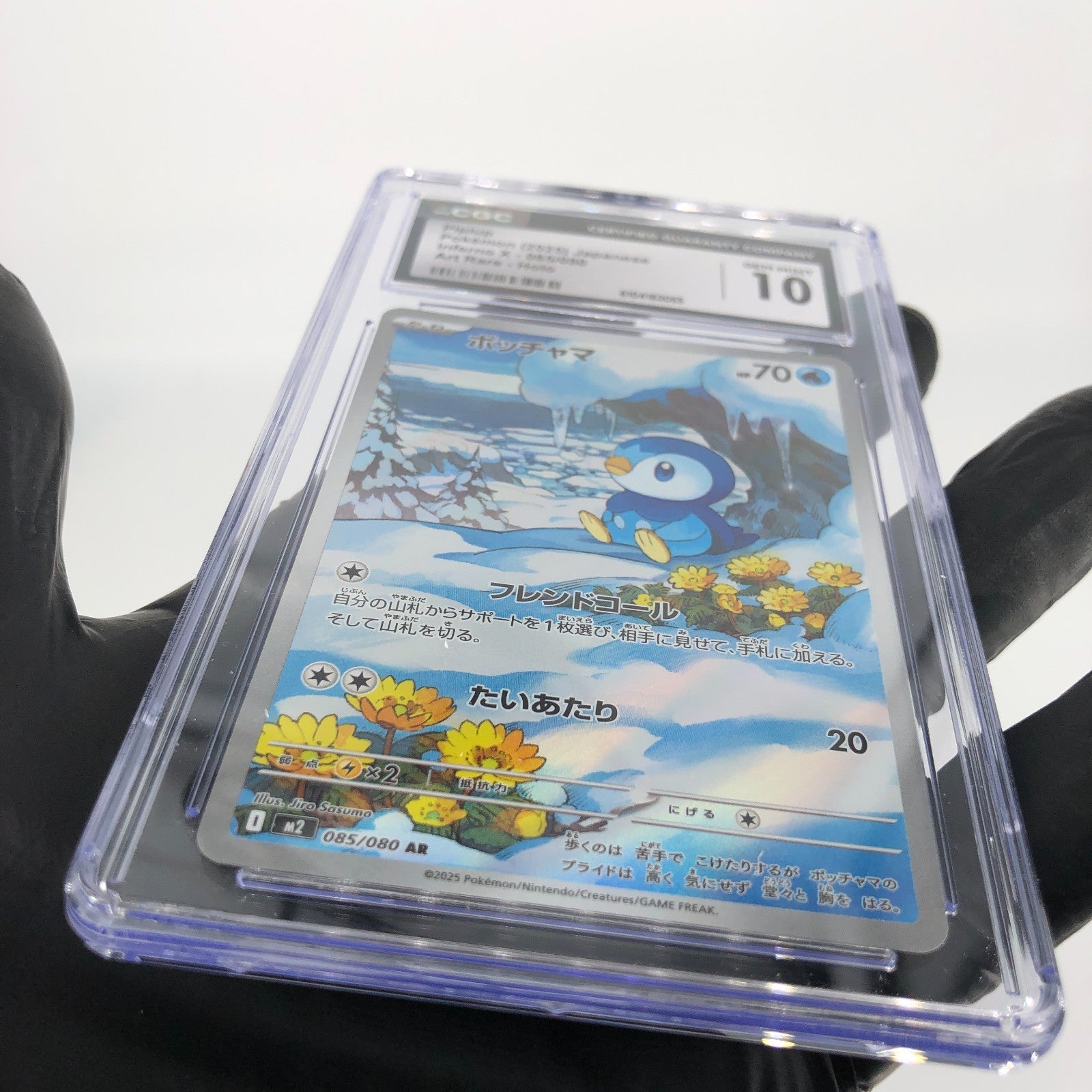 CGC 10 Pokemon Card Piplup 085/080 AR M2 Japanese Karte [10]