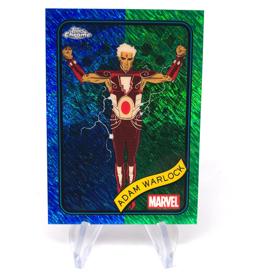 Marvel Card Adam Warlock 144 Blue Green Shimmer /199 Topps Chrome 2025 [NM]