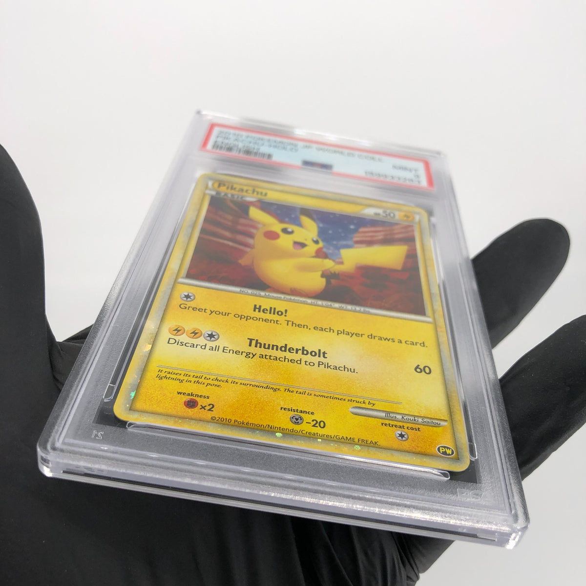 PSA 9 Pokemon Card Pikachu PW World Collection Holo English Japanese Karte [9]