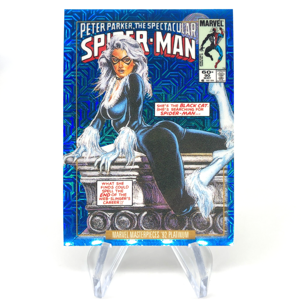 Marvel Card Black Cat Blue Traxx 5-V Variant  Fleer Upper Deck Masterpieces [NM]
