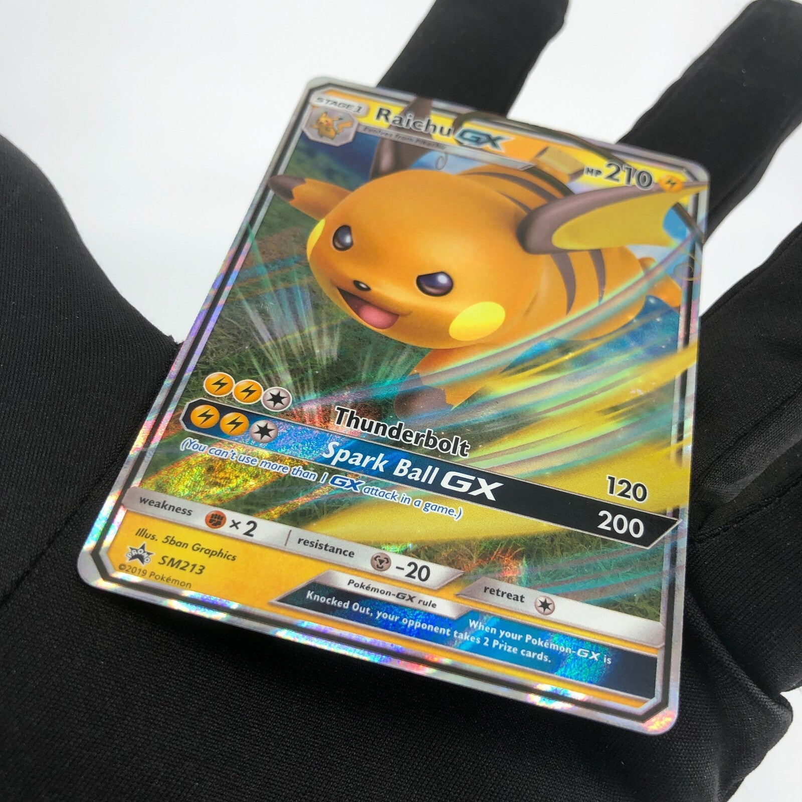 Pokemon Card Raichu GX SM213 Holo Promo English Karte [Mint]