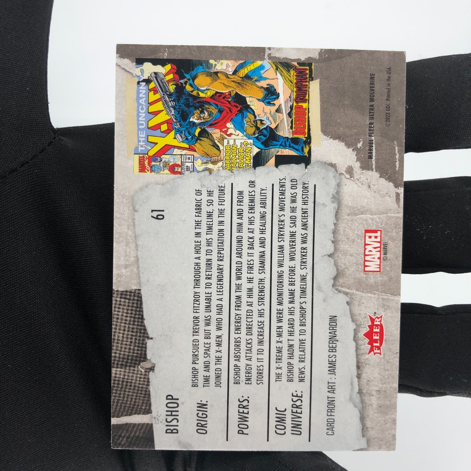 Marvel Card Bishop 61 Base Upper Wolverine Ultra [A]