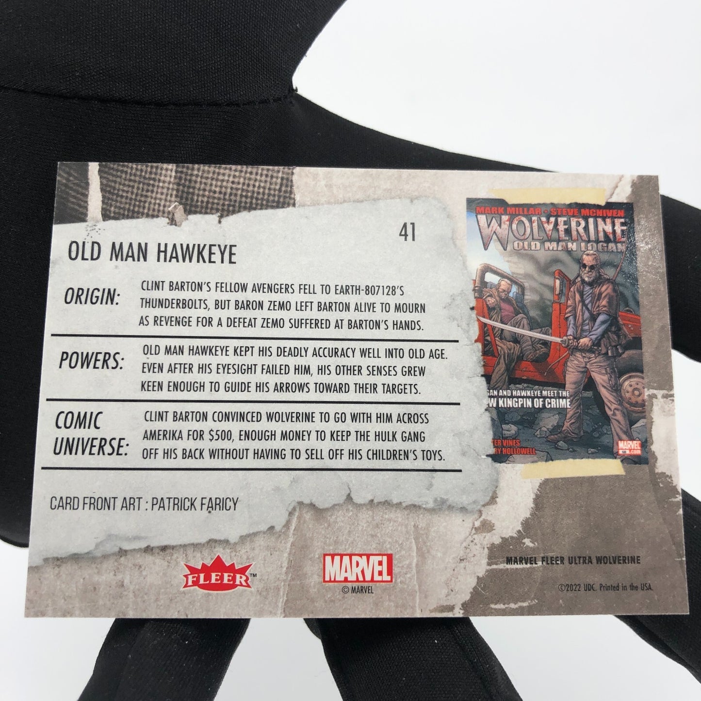 Marvel Card Old Man Hawkeye 41 Base Upper Wolverine Ultra [A]