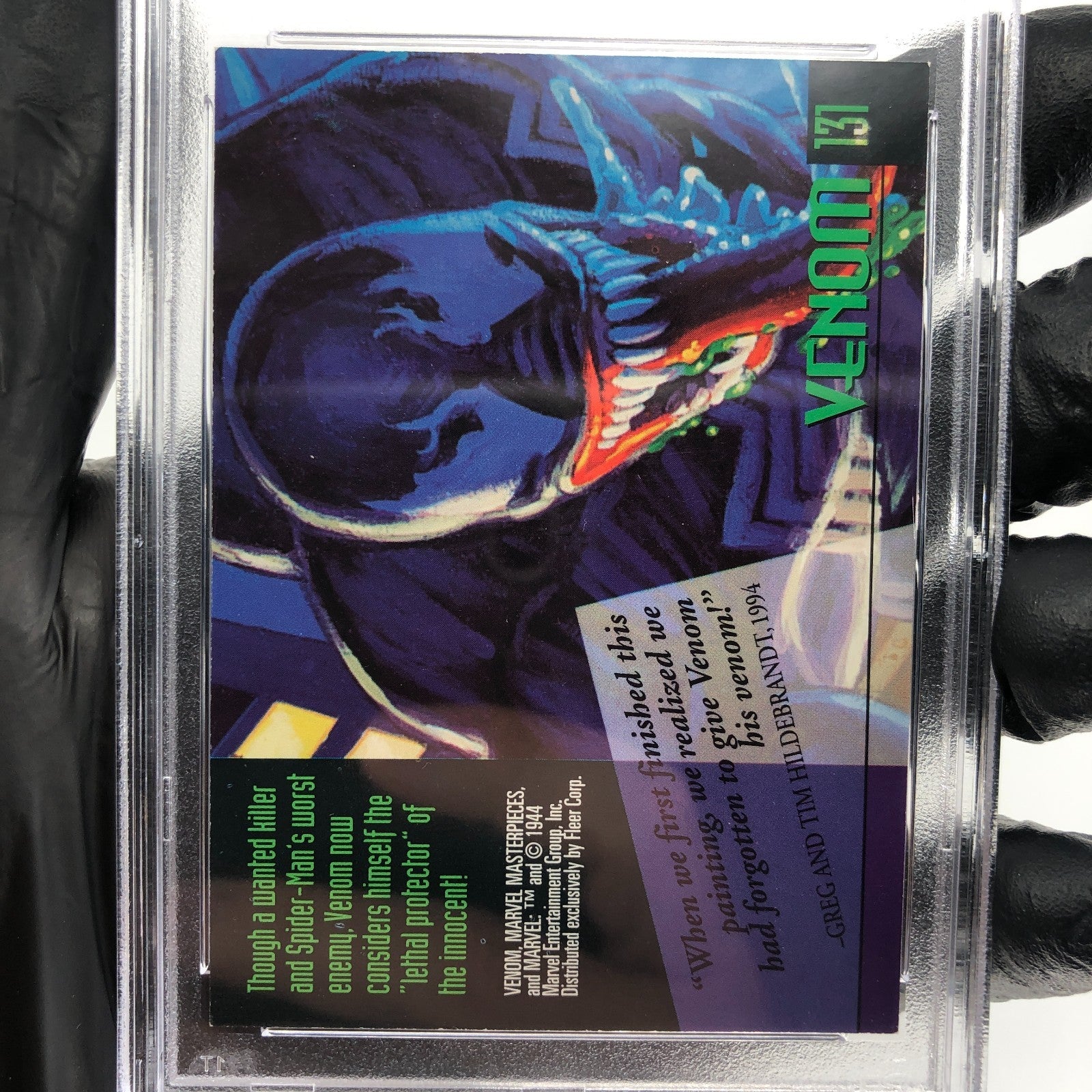PSA 6 Marvel Card Venom 131 Gold Signature Upper Deck Masterpieces 1994 [6]