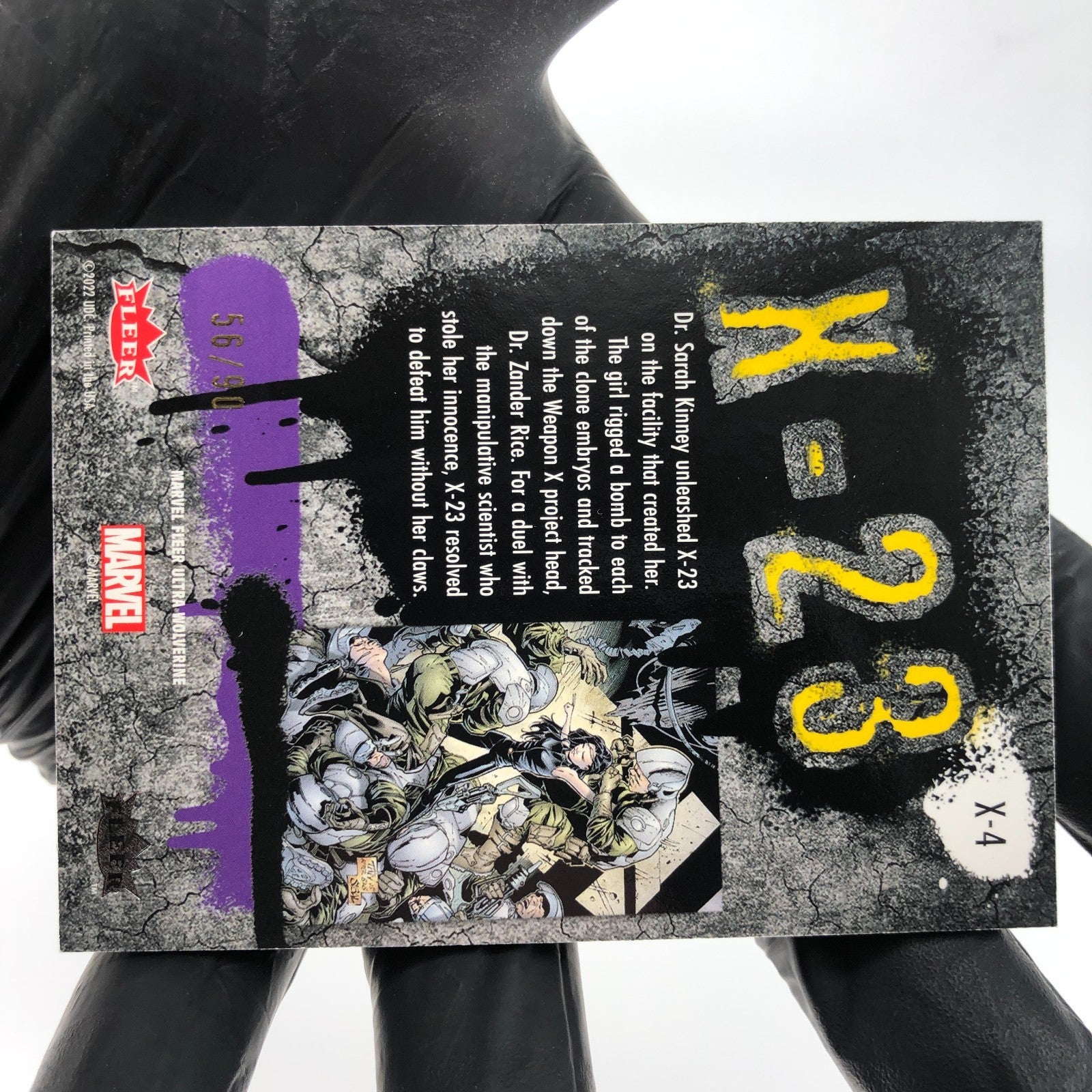 Marvel Card X-23 X-4 Gold /90 Fleer Upper Deck Ultra Wolverine [NM]